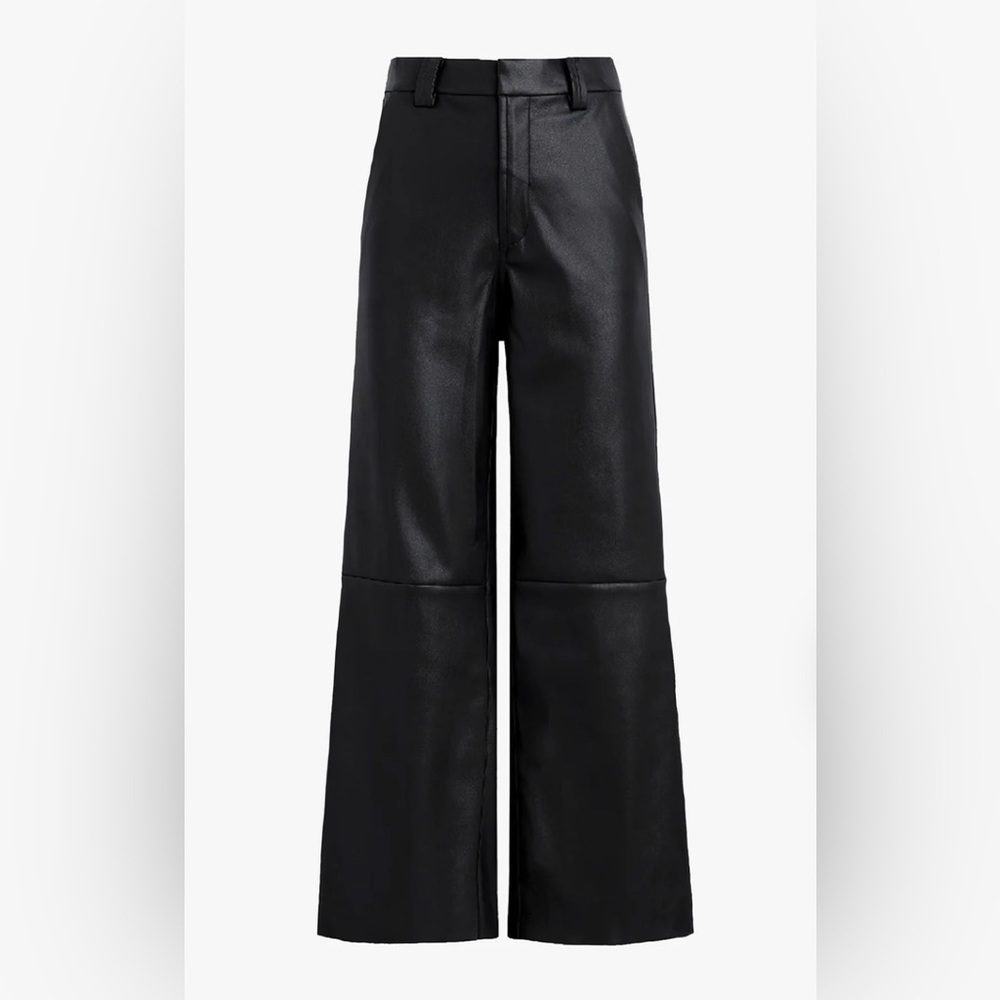 THE MIA HIGH RISE WIDE LEG LEATHER ANKLE PANTS